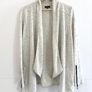 Market&Spruce White Speckled Long Sleeve Cardigan